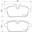 Jeu de 4 plaquettes de frein arrière HELLA PAGID 8DB 355 014-621 - Visuel 2