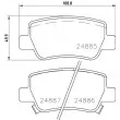 Jeu de 4 plaquettes de frein arrière HELLA PAGID 8DB 355 014-641 - Visuel 2