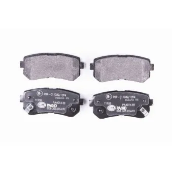 Jeu de 4 plaquettes de frein arrière HELLA PAGID 8DB 355 014-911