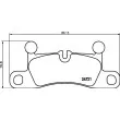 Jeu de 4 plaquettes de frein arrière HELLA PAGID 8DB 355 015-101 - Visuel 2