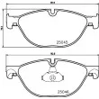Jeu de 4 plaquettes de frein avant HELLA PAGID 8DB 355 015-251 - Visuel 2