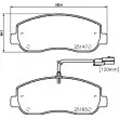 Jeu de 4 plaquettes de frein avant HELLA PAGID 8DB 355 015-291 - Visuel 2