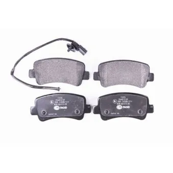 Jeu de 4 plaquettes de frein arrière HELLA PAGID 8DB 355 015-301