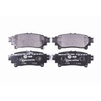 Jeu de 4 plaquettes de frein arrière HELLA PAGID 8DB 355 015-371