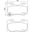 Jeu de 4 plaquettes de frein arrière HELLA PAGID 8DB 355 015-421 - Visuel 2