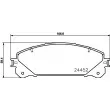 Jeu de 4 plaquettes de frein avant HELLA PAGID 8DB 355 015-461 - Visuel 2
