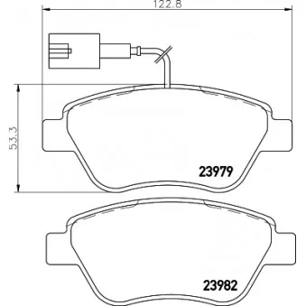 Jeu de 4 plaquettes de frein avant HELLA PAGID 8DB 355 015-491