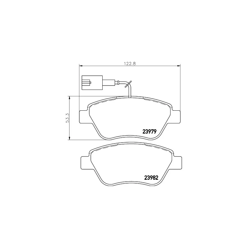 Jeu de 4 plaquettes de frein avant HELLA PAGID 8DB 355 015-491