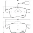 Jeu de 4 plaquettes de frein avant HELLA PAGID 8DB 355 015-531 - Visuel 2