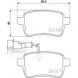Jeu de 4 plaquettes de frein arrière HELLA PAGID 8DB 355 015-541 - Visuel 2