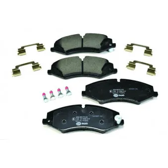 Jeu de 4 plaquettes de frein avant HELLA PAGID 8DB 355 015-551