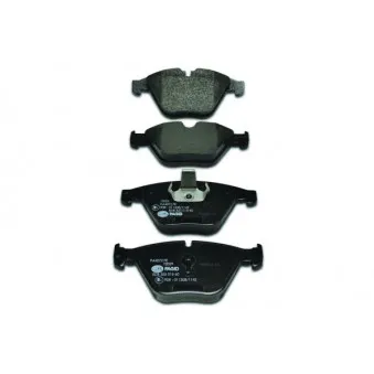 Jeu de 4 plaquettes de frein avant HELLA PAGID 8DB 355 015-601