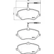 Jeu de 4 plaquettes de frein avant HELLA PAGID 8DB 355 015-621 - Visuel 2