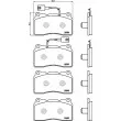 Jeu de 4 plaquettes de frein avant HELLA PAGID 8DB 355 015-681 - Visuel 2