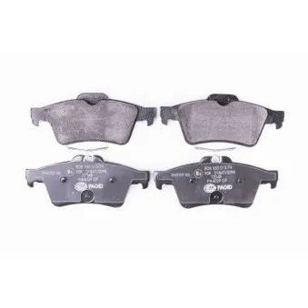 Jeu de 4 plaquettes de frein arrière HELLA PAGID 8DB 355 015-741