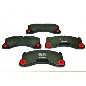 Jeu de 4 plaquettes de frein avant HELLA PAGID 8DB 355 015-801