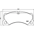 Jeu de 4 plaquettes de frein avant HELLA PAGID 8DB 355 015-801 - Visuel 2