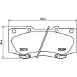 Jeu de 4 plaquettes de frein avant HELLA PAGID 8DB 355 015-821 - Visuel 2