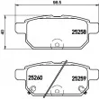 Jeu de 4 plaquettes de frein arrière HELLA PAGID 8DB 355 015-871 - Visuel 2