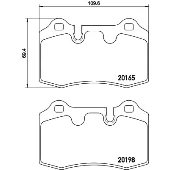 Jeu de 4 plaquettes de frein arrière HELLA PAGID 8DB 355 015-881