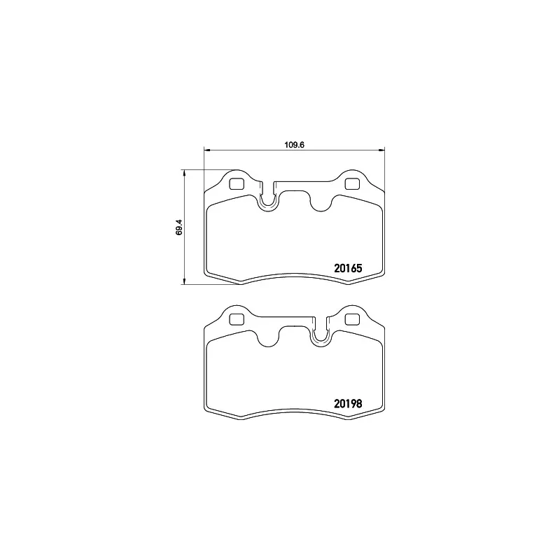 Jeu de 4 plaquettes de frein arrière HELLA PAGID 8DB 355 015-881