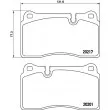 Jeu de 4 plaquettes de frein avant HELLA PAGID 8DB 355 015-891 - Visuel 2