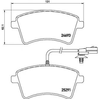 Jeu de 4 plaquettes de frein avant HELLA PAGID 8DB 355 016-241