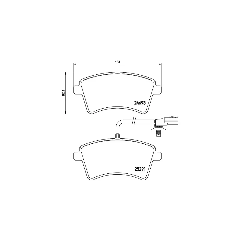 Jeu de 4 plaquettes de frein avant HELLA PAGID 8DB 355 016-241