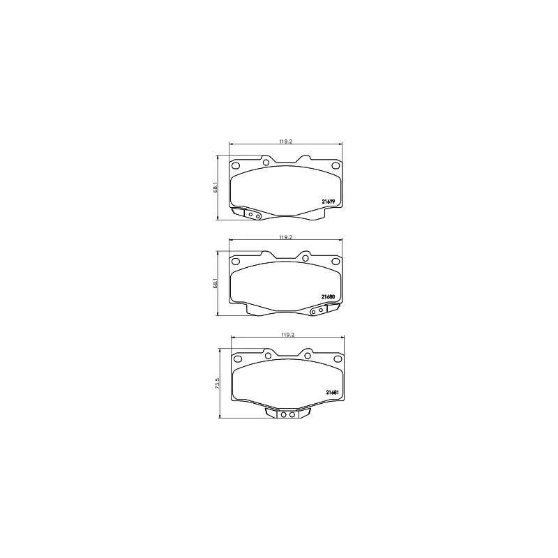 Jeu de 4 plaquettes de frein avant HELLA PAGID 8DB 355 016-401