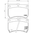 Jeu de 4 plaquettes de frein avant HELLA PAGID 8DB 355 016-431 - Visuel 2