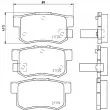 Jeu de 4 plaquettes de frein arrière HELLA PAGID 8DB 355 016-451 - Visuel 2