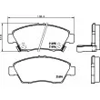 Jeu de 4 plaquettes de frein avant HELLA PAGID 8DB 355 016-461 - Visuel 2