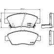 Jeu de 4 plaquettes de frein avant HELLA PAGID 8DB 355 016-521 - Visuel 2