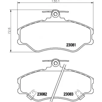 Jeu de 4 plaquettes de frein avant HELLA PAGID 8DB 355 016-641
