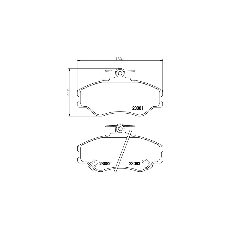 Jeu de 4 plaquettes de frein avant HELLA PAGID 8DB 355 016-641
