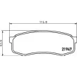 Jeu de 4 plaquettes de frein arrière HELLA PAGID 8DB 355 016-831 - Visuel 2