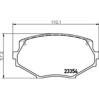 Jeu de 4 plaquettes de frein avant HELLA PAGID 8DB 355 016-861