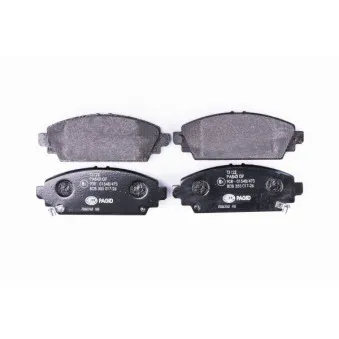 Jeu de 4 plaquettes de frein avant HELLA PAGID 8DB 355 017-261