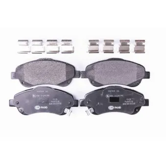 Jeu de 4 plaquettes de frein avant HELLA PAGID 8DB 355 017-321