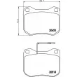 Jeu de 4 plaquettes de frein avant HELLA PAGID 8DB 355 017-421 - Visuel 2