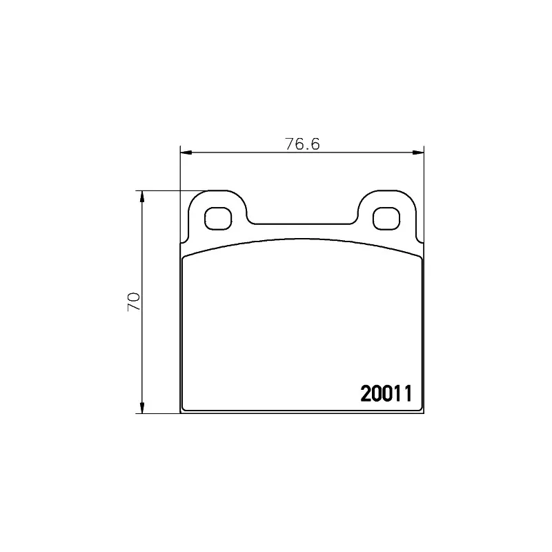 Jeu de 4 plaquettes de frein avant HELLA PAGID 8DB 355 017-451