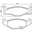 Jeu de 4 plaquettes de frein avant HELLA PAGID 8DB 355 017-501 - Visuel 2