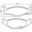 Jeu de 4 plaquettes de frein avant HELLA PAGID 8DB 355 017-521 - Visuel 2