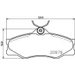 Jeu de 4 plaquettes de frein avant HELLA PAGID 8DB 355 017-661 - Visuel 2
