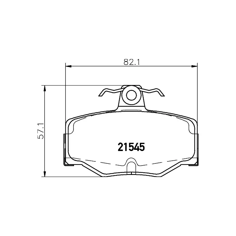 Jeu de 4 plaquettes de frein arrière HELLA PAGID 8DB 355 018-021