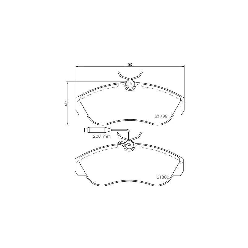 Jeu de 4 plaquettes de frein avant HELLA PAGID 8DB 355 018-151