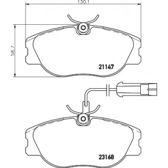 Jeu de 4 plaquettes de frein avant HELLA PAGID 8DB 355 018-181