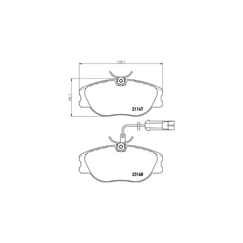 Jeu de 4 plaquettes de frein avant HELLA PAGID 8DB 355 018-181