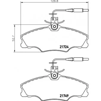 Jeu de 4 plaquettes de frein avant HELLA PAGID 8DB 355 018-201