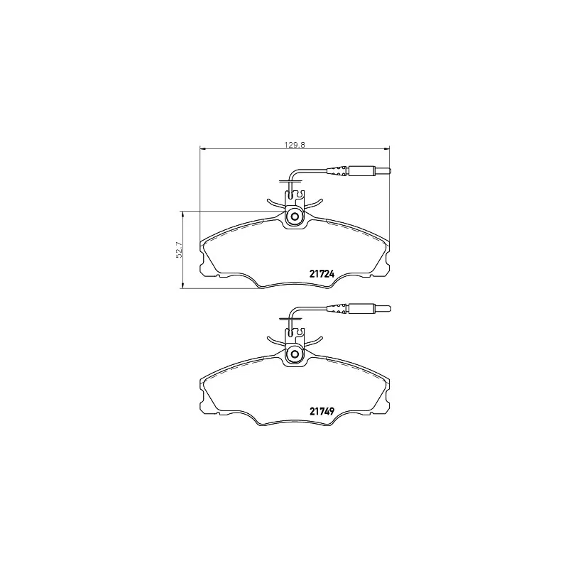 Jeu de 4 plaquettes de frein avant HELLA PAGID 8DB 355 018-201